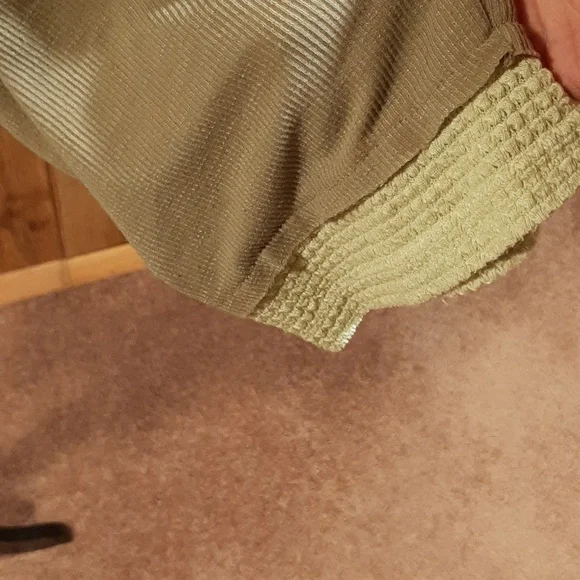 🥑POL Hooded Brown and Green Mixed-Fabric Top (L)🥑 - Picture 3 of 10